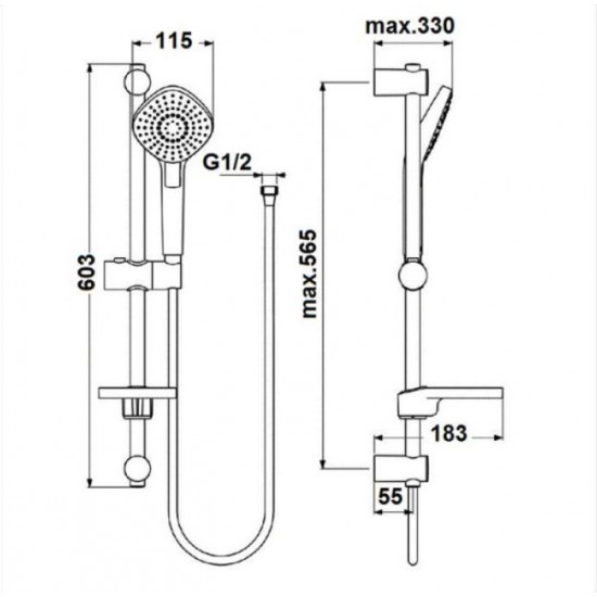 Σετ Μπαταρία νιπτήρα και λουτρού με βέργα BC264AA Ideal Standard Esla